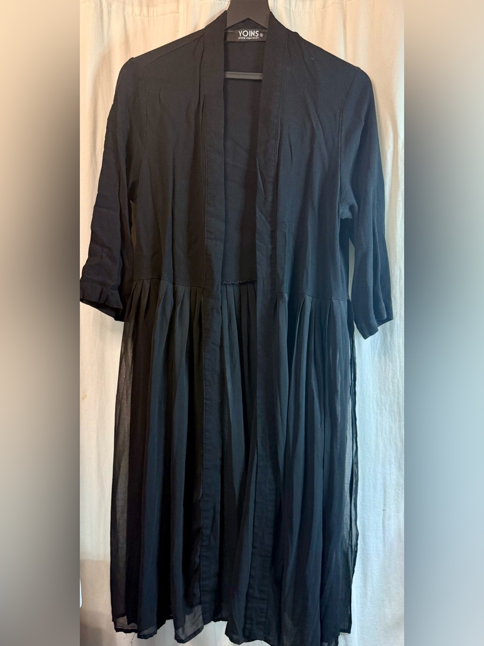 🖤YOINS Black Sheer Longline Cardigan🖤